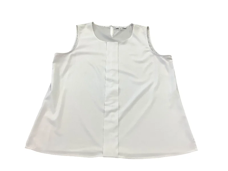 affordable women's topsTop Sleeveless Basic By Calvin Klein In White, Size: Xl