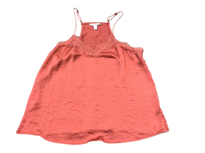 breathable women's tops for summerTop Sleeveless Basic By Nine West In Orange, Size: L