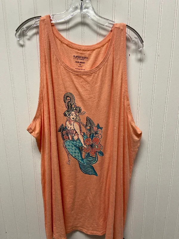 women's tops for creating capsule wardrobesTop Sleeveless Basic By Torrid In Orange, Size: 5