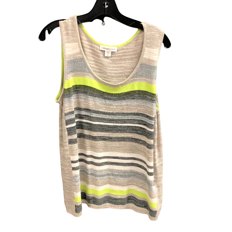 women's tops for those who want to show off their figure in a flattering wayTop Sleeveless By Coldwater Creek In Green & Grey, Size: Xl