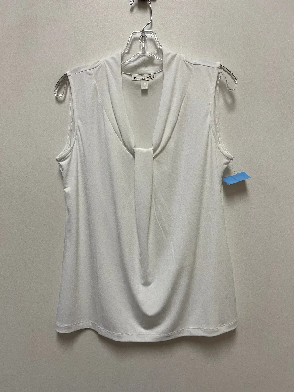 women's tops for fashion-forward individualsTop Sleeveless By Dana Buchman In White, Size: M