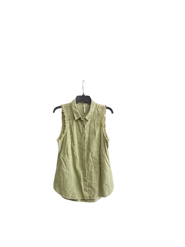 women's tops for date nightsTop Sleeveless By Free People In Green, Size: Xs