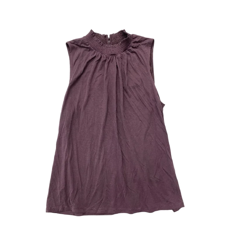 women's tops with ruffled hemsTop Sleeveless By Sunday In Brooklyn In Purple, Size: S