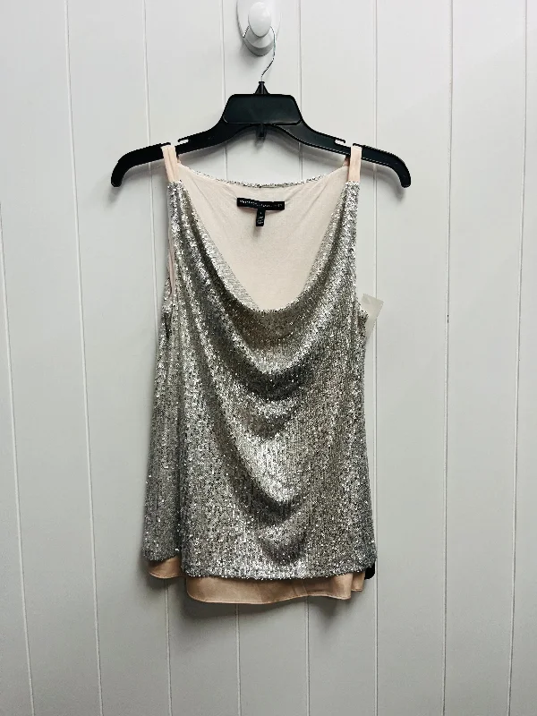 breathable women's tops for summerTop Sleeveless By White House Black Market In Silver, Size: S