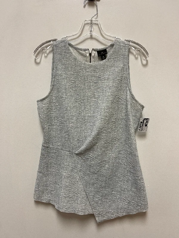 women's tops for those who want to show off their figure in a flattering wayTop Sleeveless By Worthington In Grey, Size: M