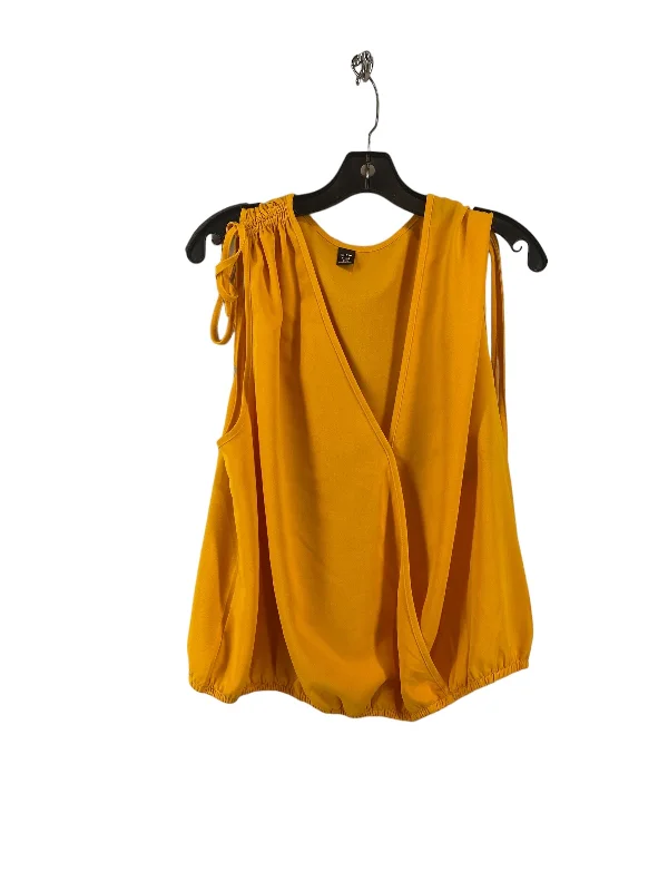 women's tops for those who love to experiment with fashionYellow Top Sleeveless Shein, Size 2x