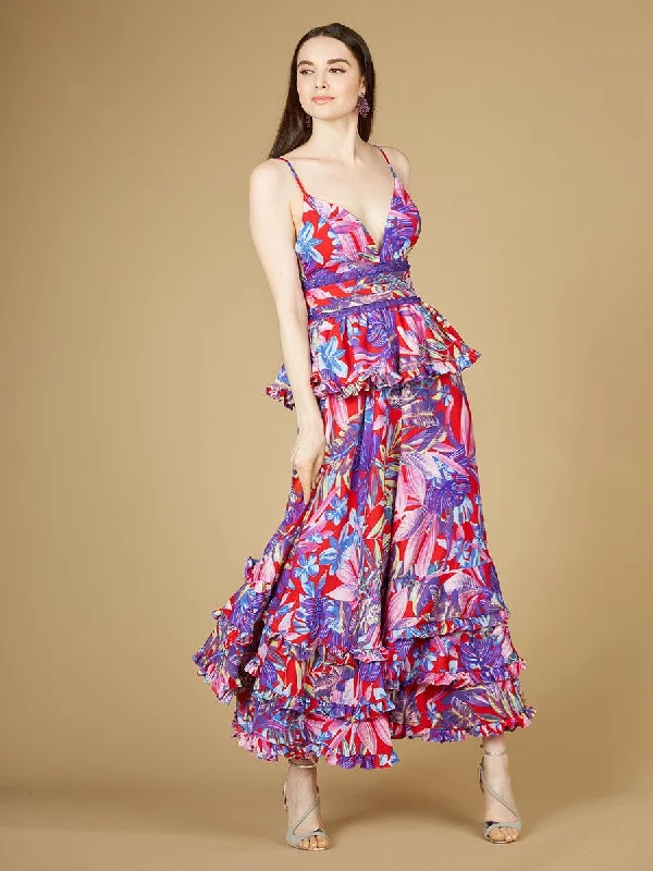 beaded gown dressesLara Dresses 29268 Long Printed Formal Dress