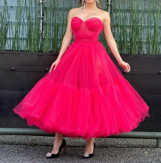 prom dress preservationA line Hot Pink Prom Dresses     S1292