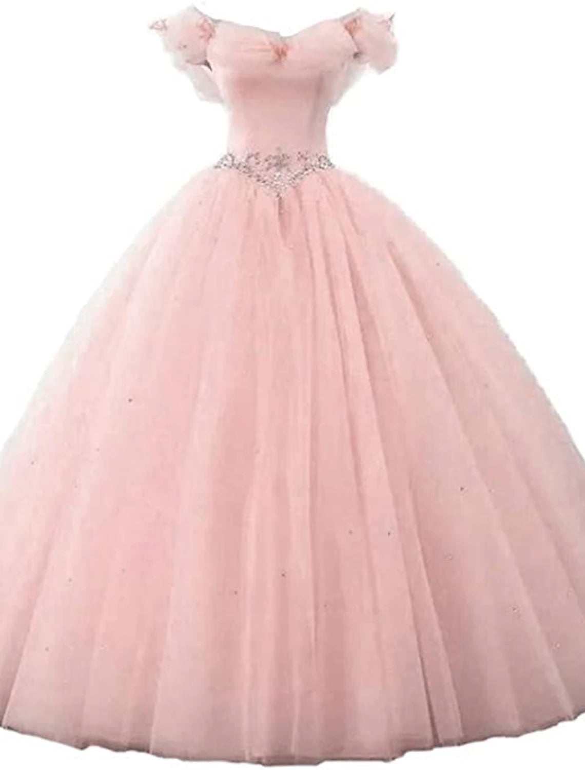 sweetheart neckline prom dressesBall Gown Prom Dresses Princess Dress Graduation Quinceanera Floor Length Sleeveless Off Shoulder Tulle with Pearls Beading Butterfly