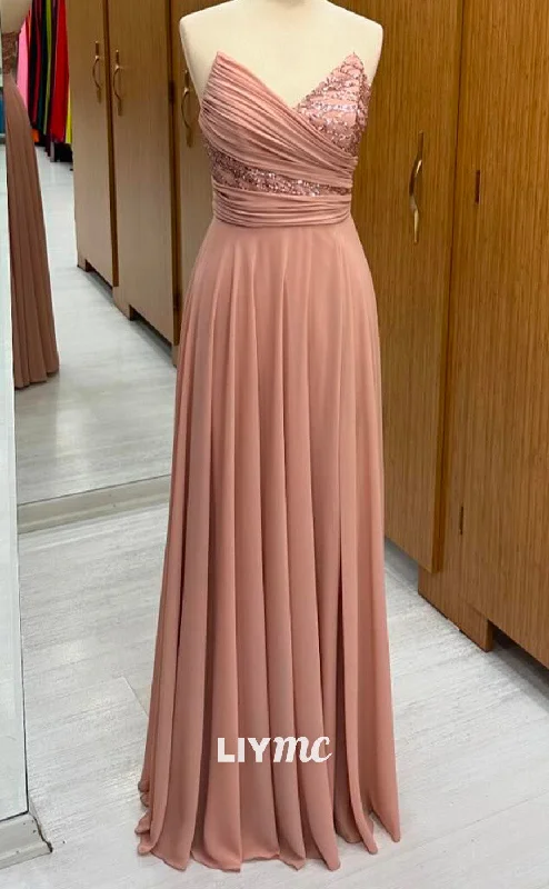 prom dresses with illusion panelsLP2250 - V-Neck Sleeveless Pleated Appliques Sleek Satin Cocktail Dress Prom Dress