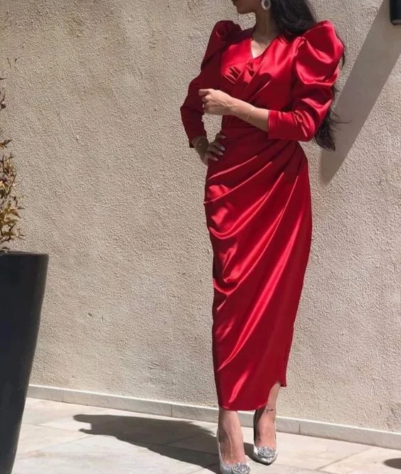 sleeveless prom dressesLong Sleeves Red Prom Dresses Beautiful Gowns For Ladies      S1252